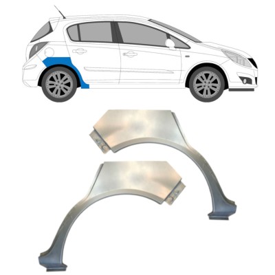 Pannello di riparazione parafango posteriore per Opel Corsa D 2006-2015 / Sinistra+Destra / HATCHBACK / Set 14577