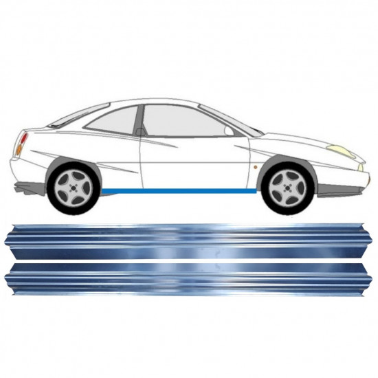 Pannello di riparazione sottoporta lamiera per Fiat Coupe 1993-2000 / COUPE / Set 11591