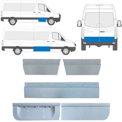 Lamiera di riparazione porta esterno per Volkswagen Crafter 2005-2017 / Sinistra+Destra / Set 14206