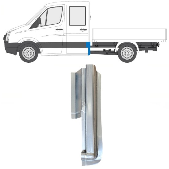 Lamiera di riparazione dell'angolo posteriore per Volkswagen Crafter 2005-2017 / Destra 15509