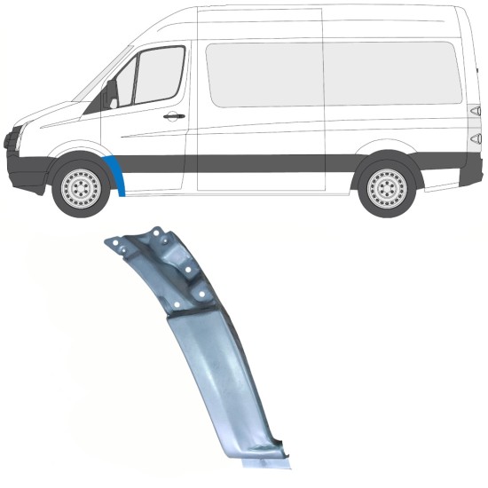 Pannello di riparazione parafango anteriore per Volkswagen Crafter 2005-2017 / Sinistra 13751