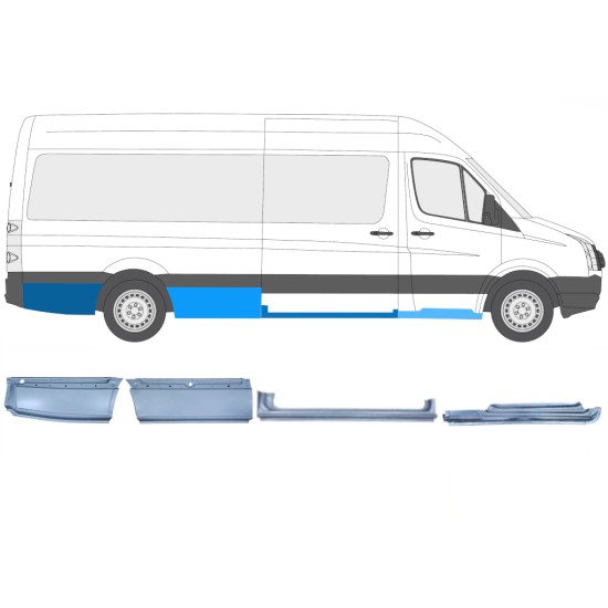 Set di pannelli di riparazione per Volkswagen Crafter 2005-2017 / Destra / 14504