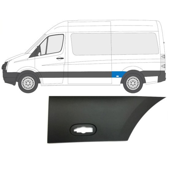 Modanatura laterale parafango posteriore per Volkswagen Crafter 2005-2017 / Sinistra 13823
