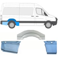 Pannello di riparazione parafango posteriore per Volkswagen Crafter 2005-2017 / Destra / Set 13941