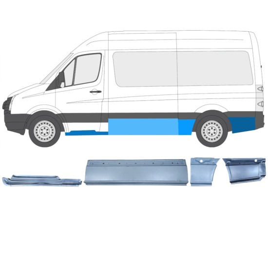 Set di pannelli di riparazione per Volkswagen Crafter 2005-2017 / Sinistra / 14503