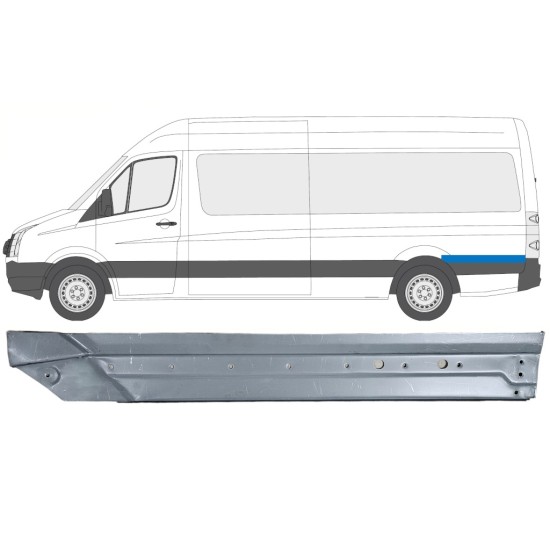 Pannello di riparazione parafango posteriore per Volkswagen Crafter 2005-2017 / Sinistra 14333