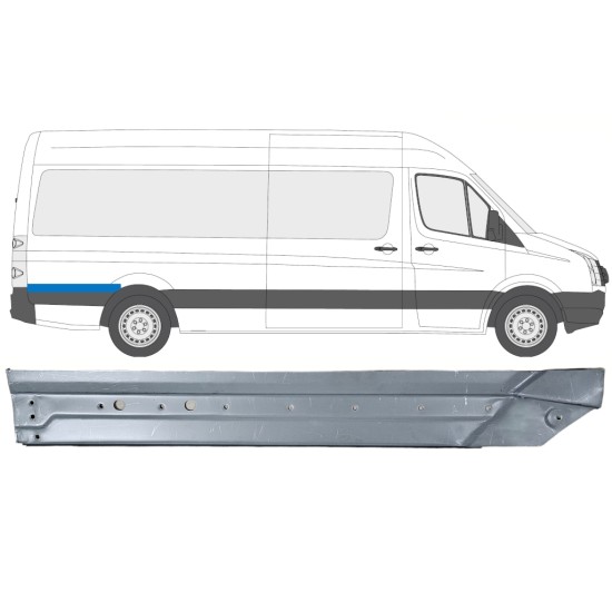 Pannello di riparazione parafango posteriore per Volkswagen Crafter 2005-2017 / Destra 14331