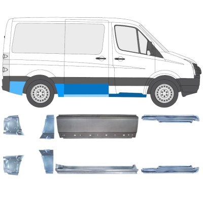 Set di pannelli di riparazione per Volkswagen Crafter 2005-2017 / Sinistra+Destra / 15592