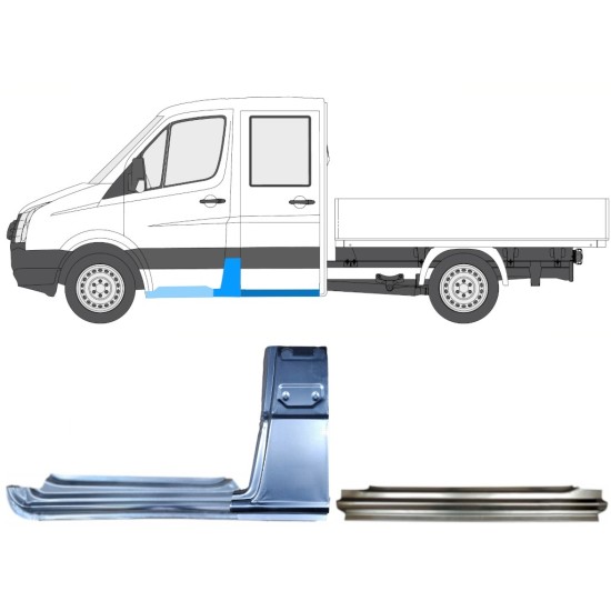 Set di pannelli di riparazione per Volkswagen Crafter 2005-2017 / Sinistra / 15535