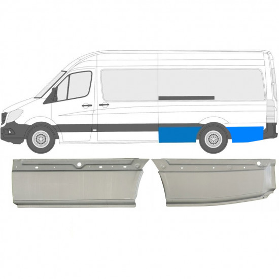 Pannello di riparazione parafango posteriore per Volkswagen Crafter 2005-2017 / Sinistra / Set 14127