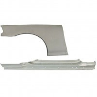 Lamiera di riparazione completo sottoporta e parafango posteriore per Honda Civic Del Sol 1992-1998 / Destra / Set 11143