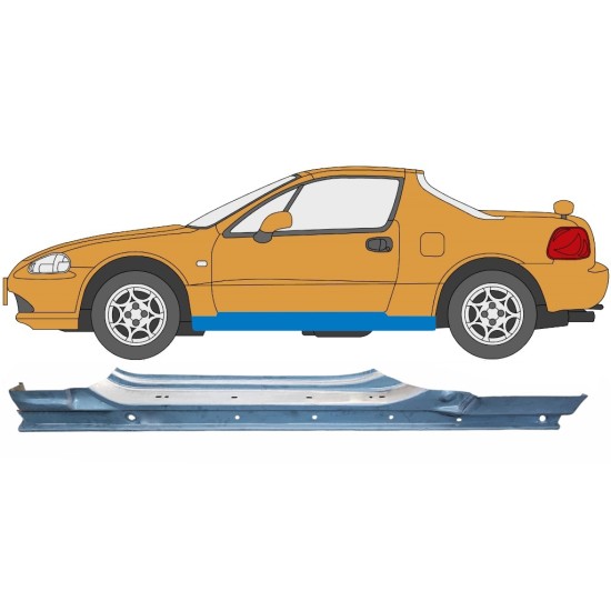 Sottoporta Lamiera Completo per Honda Civic Del Sol 1992-1998 / Sinistra 6184