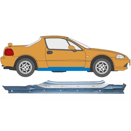 Sottoporta Lamiera Completo per Honda Civic Del Sol 1992-1998 / Destra 6185