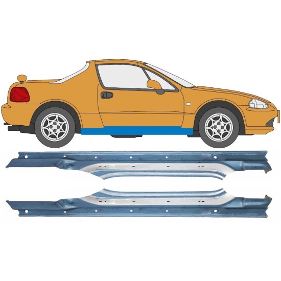 Sottoporta Lamiera Completo per Honda Civic Del Sol 1992-1998 / Sinistra+Destra / Set 10537