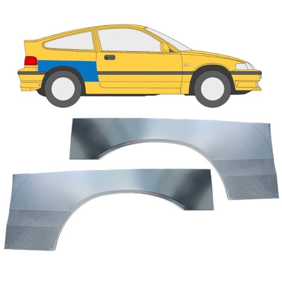 Pannello di riparazione parafango posteriore per Honda CRX 1987-1992 / Sinistra+Destra / Set 16339