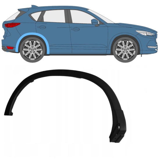 Modanatura laterale parafango posteriore per Mazda CX-5 2017- / Destra 12807