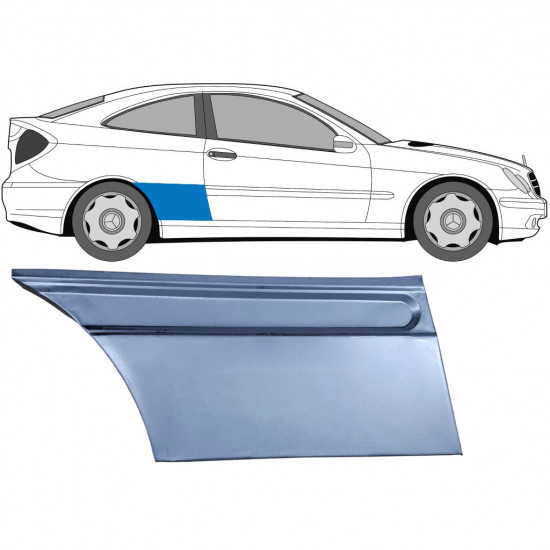 Pannello di riparazione parafango posteriore per Mercedes CL-Class 203 2000-2008 / Destra 6781