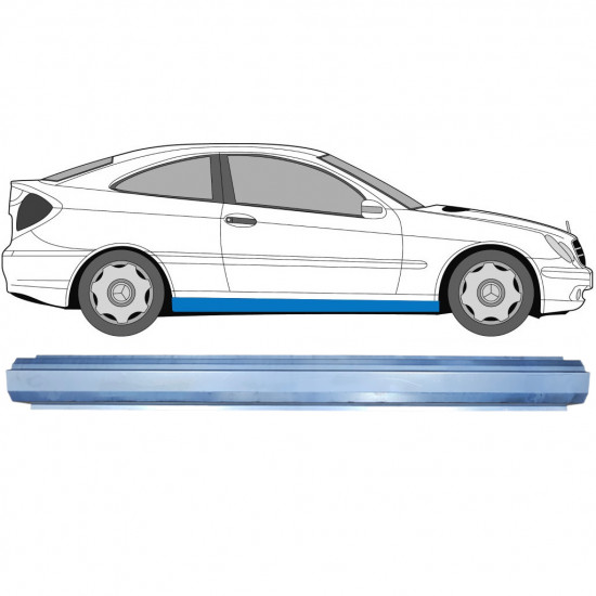 Pannello di riparazione sottoporta lamiera per Mercedes CL-Class 203 2000-2008 / Sinistra = Destra (simmetrico) 6780