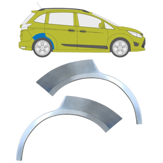 Pannello di riparazione parafango posteriore per Ford C-Max 2010-2019 Grand / Sinistra+Destra / Set 15875