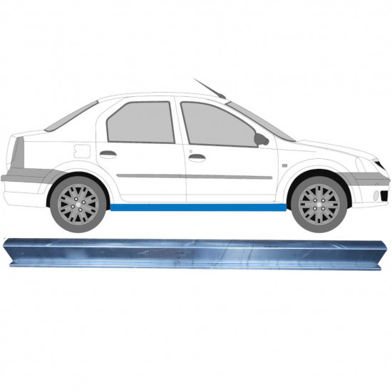 Pannello di riparazione sottoporta lamiera per Dacia Logan 2004-2009 / Sinistra = Destra (simmetrico) 6469