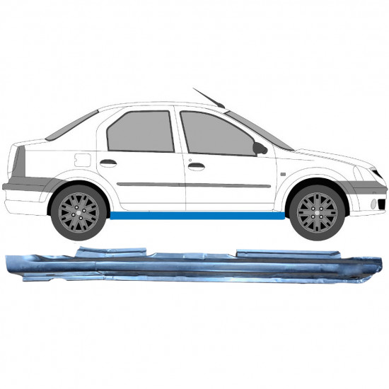 Sottoporta Lamiera Completo per Dacia Logan 2004-2009 / Destra 6467