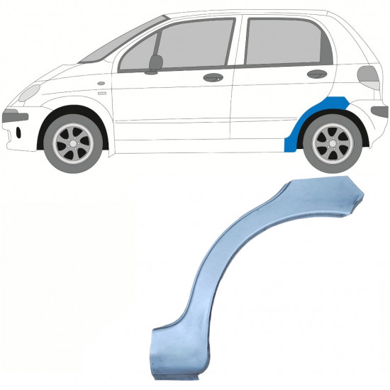 Pannello di riparazione parafango posteriore per Daewoo Matiz 1998-2008 / Sinistra 8330