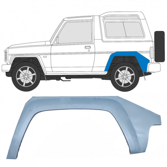 Pannello di riparazione parafango posteriore per Daihatsu Feroza Rocky Fourtrak 1984-1993 / Sinistra 5377