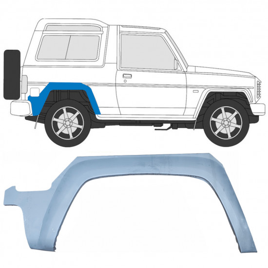 Pannello di riparazione parafango posteriore per Daihatsu Feroza Rocky Fourtrak 1984-1993 / Destra 5378