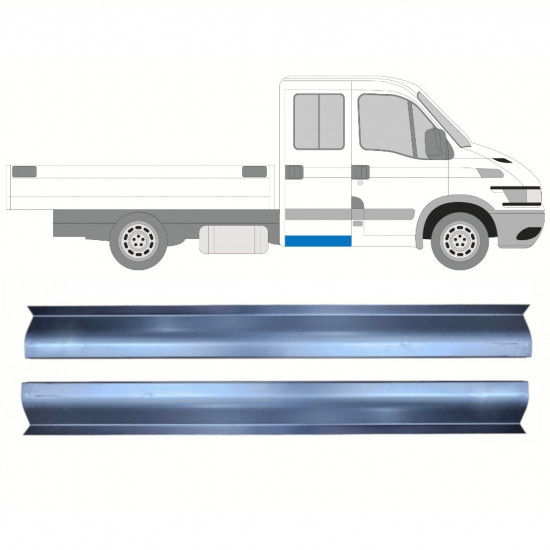 Lamiera di riparazione sottoporta posteriore per Iveco Daily 1999-2014 / Sinistra = Destra (simmetrico) / Set 10703