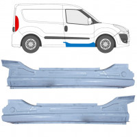 Pannello di riparazione sottoporta lamiera per Fiat Doblo 2010-2022 / Sinistra+Destra / Set 12673