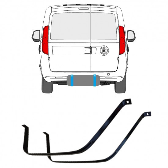 Cinghie serbatoio carburante per Fiat Doblo 2010-2022 12447