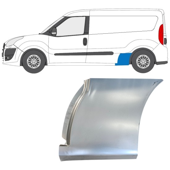 Pannello di riparazione parafango posteriore per Fiat Doblo 2010-2022 / Sinistra 14991