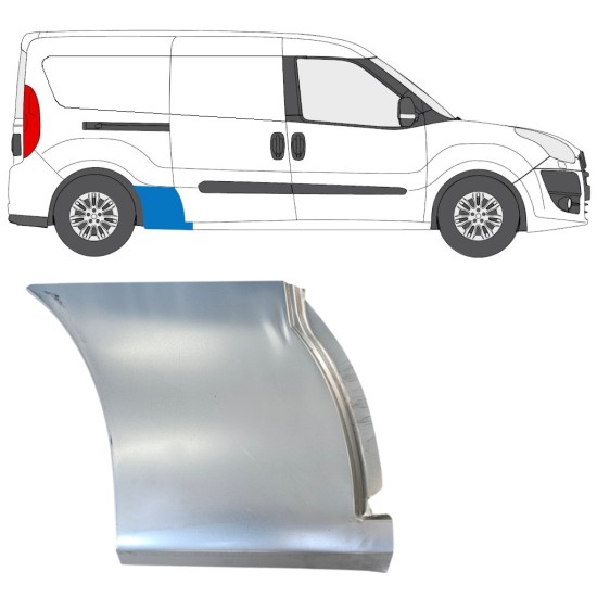 Pannello di riparazione parafango posteriore per Fiat Doblo 2010-2022 / Destra 14990