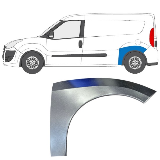 Pannello di riparazione parafango posteriore per Fiat Doblo 2010-2022 / Sinistra 15037