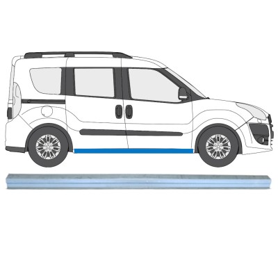 Pannello di riparazione sottoporta lamiera per Fiat Doblo 2010-2022 / Sinistra = Destra (simmetrico) 15357