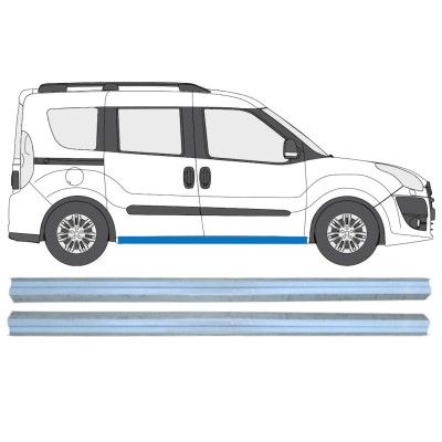 Pannello di riparazione sottoporta lamiera per Fiat Doblo 2010-2022 / Sinistra+Destra / Set 15361