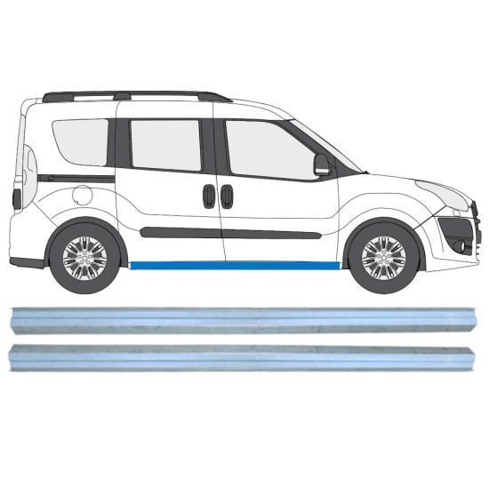 Pannello di riparazione sottoporta lamiera per Fiat Doblo 2010-2022 / Sinistra+Destra / Set 15361