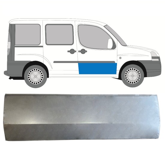 Pannello di riparazione porta anteriore per Fiat Doblo 2001-2010 / Destra 14618