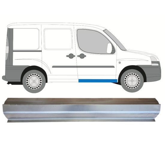Pannello di riparazione davanzale della porta anteriore per Fiat Doblo 2001-2010 / Sinistra = Destra (simmetrico) 14621