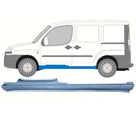 Sottoporta Lamiera Completo per Fiat Doblo 2001-2010 / Sinistra 11464