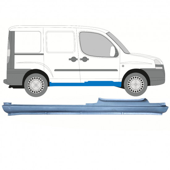 Sottoporta Lamiera Completo per Fiat Doblo 2001-2010 / Destra 11463
