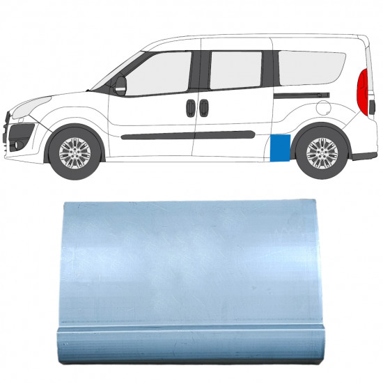 Pannello di riparazione parafango posteriore per Fiat Doblo 2010-2022 / Sinistra 12750