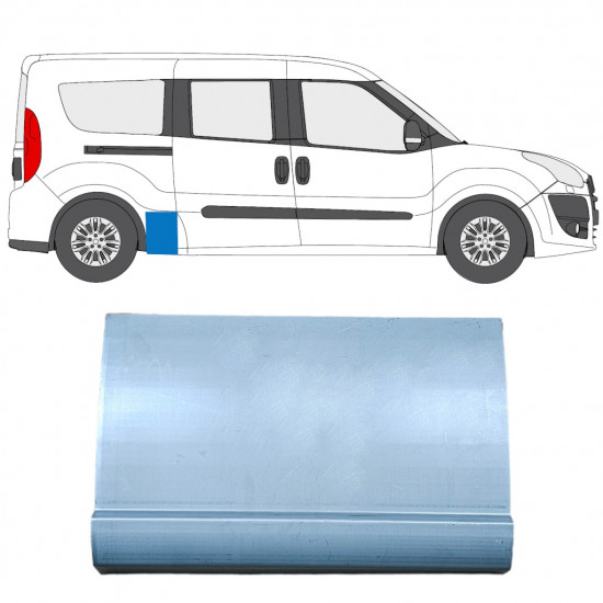 Pannello di riparazione parafango posteriore per Fiat Doblo 2010-2022 / Destra 12749
