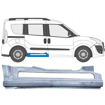 Pannello di riparazione sottoporta lamiera per Fiat Doblo 2010-2022 / Destra 12745