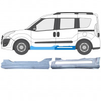 Pannello di riparazione sottoporta lamiera per Fiat Doblo 2010-2022 / Sinistra / Set 12748
