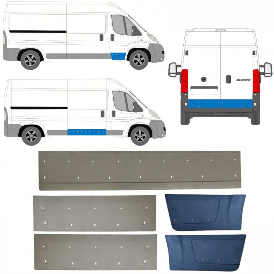 Lamierato riparazione porta per Peugeot Boxer 2006-2025 / Set 14508