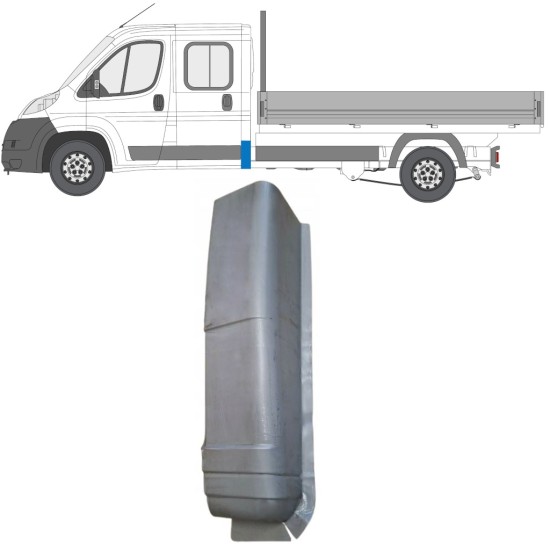 Lamiera di riparazione dell'angolo posteriore per Peugeot Boxer 2006-2026 / Sinistra 16617