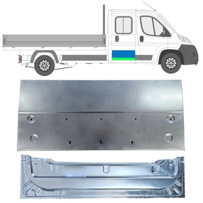 Lamiera di riparazione interno ed esterno porta posteriore per Fiat Ducato 2006-2026 / Sinistra = Destra (simmetrico) / Set 16395