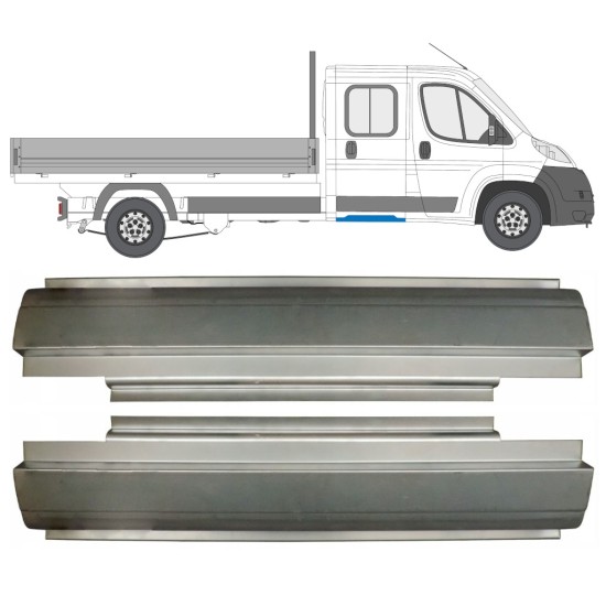Lamiera di riparazione sottoporta posteriore per Fiat Ducato 2006-2025 / Sinistra+Destra / Set 14565