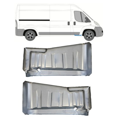 Lamierato riparazione gradino per Fiat Ducato 2006-2025 / Sinistra+Destra / Set 15061